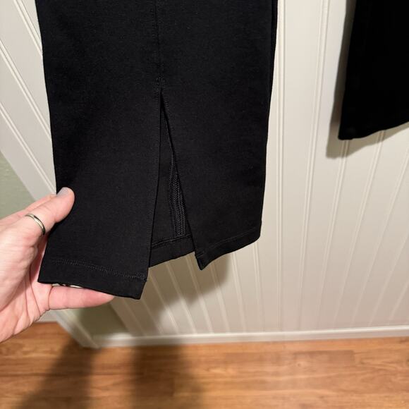 Cabi Black Flegging Pull On Pants Flared Leggings Front Slits Size XL - Picture 4 of 7